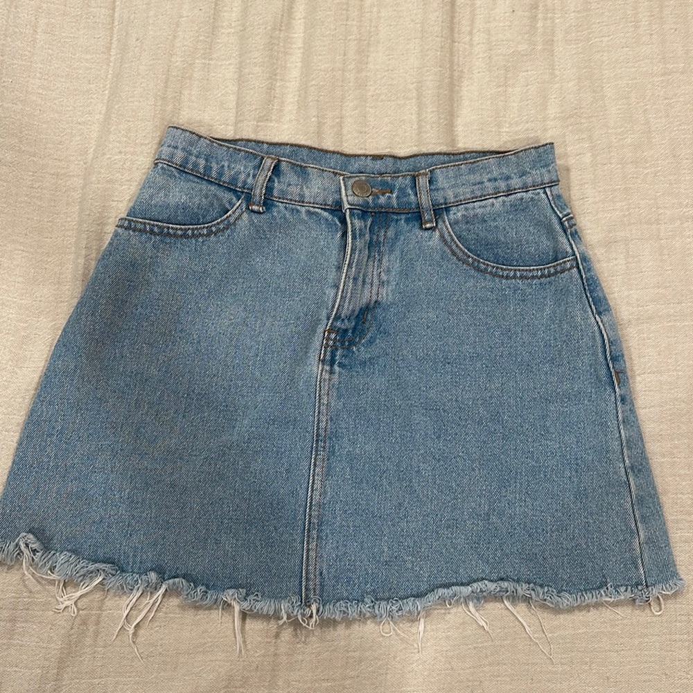 Light blue jean skirt